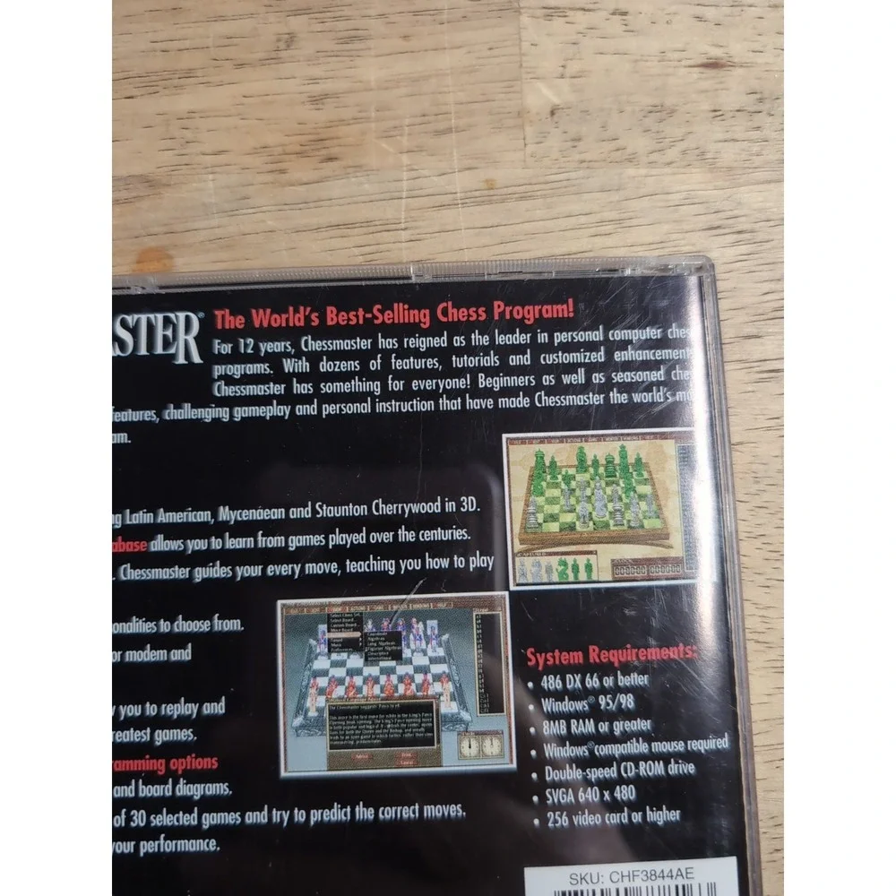 Chessmaster 5000 Windows‎ 95 98 PC CD-ROM Game CHF3844AE Used